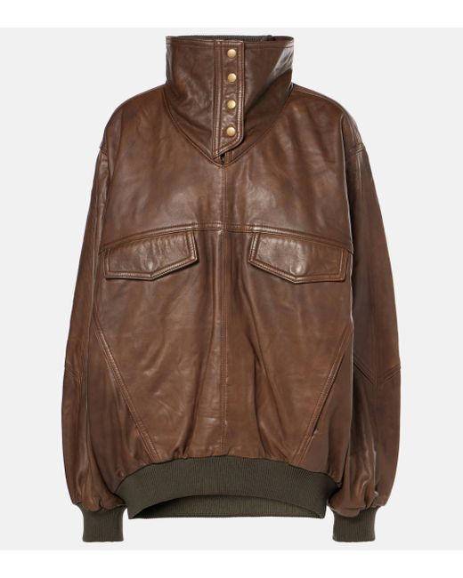 Isabel Marant Brown Dorry Leather Jacket