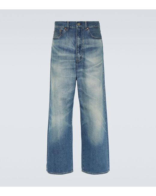 Jeans a gamba larga di Junya Watanabe in Blue da Uomo