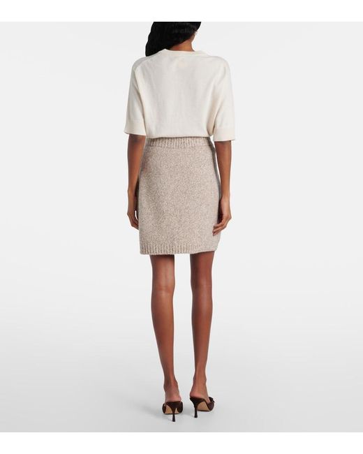 Jardin Des Orangers Natural Cashmere-Blend Miniskirt