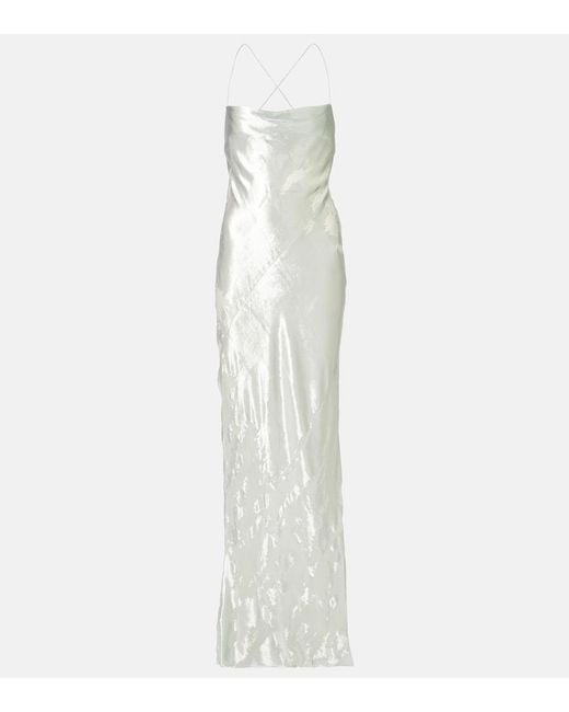 The Sei White Velvet Gown