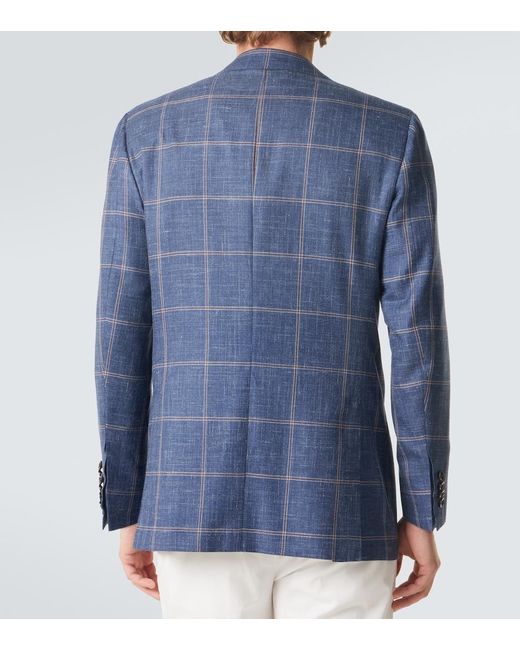 Blazer di Kiton in Blue da Uomo