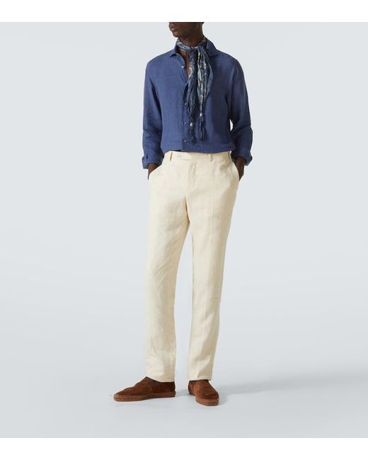 Camicia Nick di Fedeli in Blue da Uomo