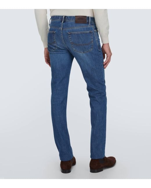 Brioni Blue Meribel Slim Jeans for men
