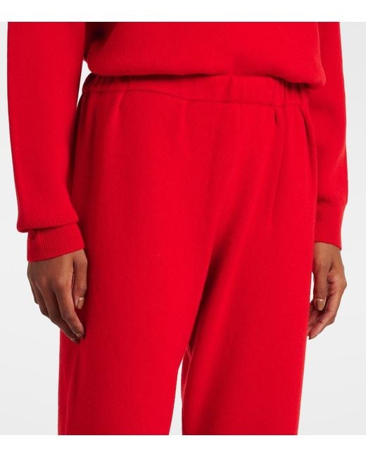 The Row Red Herea Cashmere Sweatpants