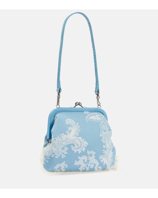 Vivienne Westwood Blue Vivienne's Small Jacquard Tote Bag