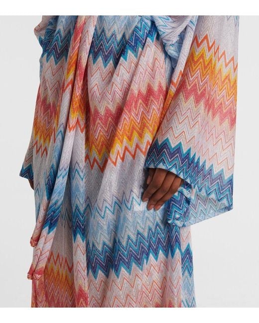 Missoni White Zigzag Lame Beach Cover-Up