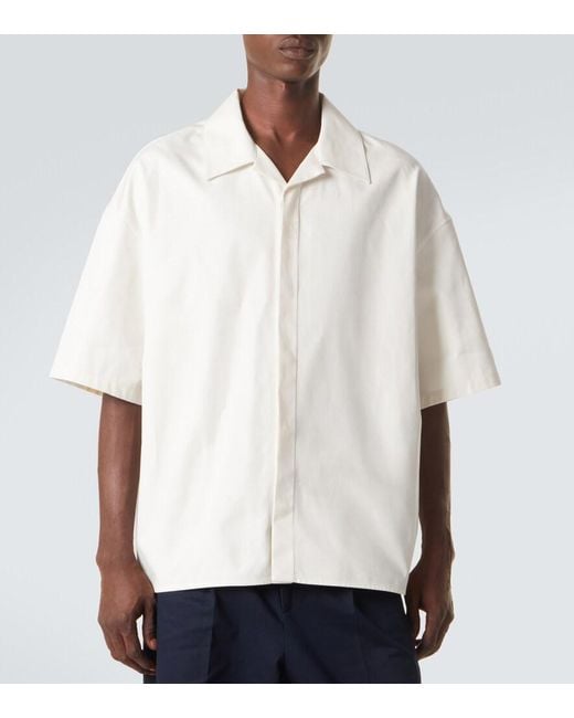 Camisa De Sarga De Algodon Loewe de hombre de color White