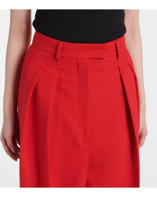 Pantalon Ample Abadan En Laine Melangee Sportmax en coloris Red