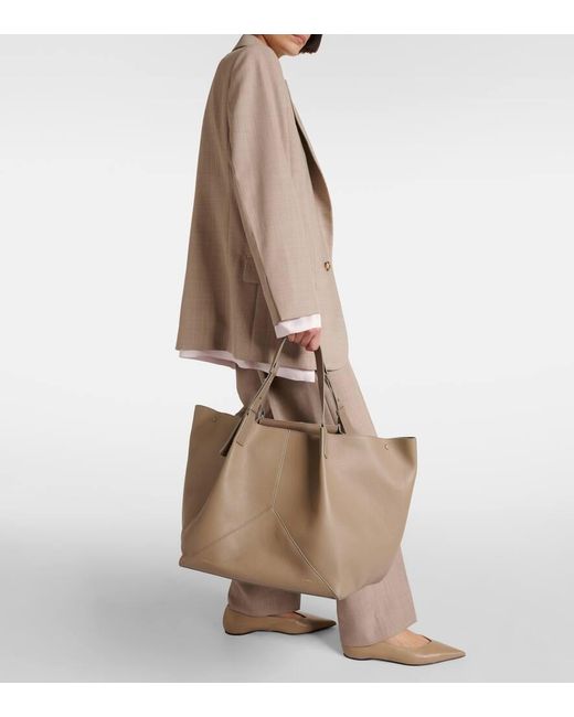 Victoria Beckham Natural The New Medium Leather Tote Bag