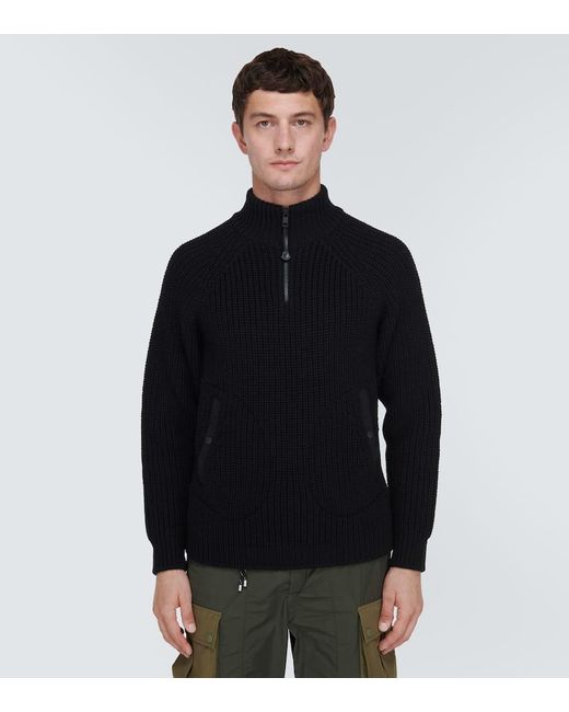 Moncler Genius Black X Pharrell Williams Wool Half-zip Sweater for men