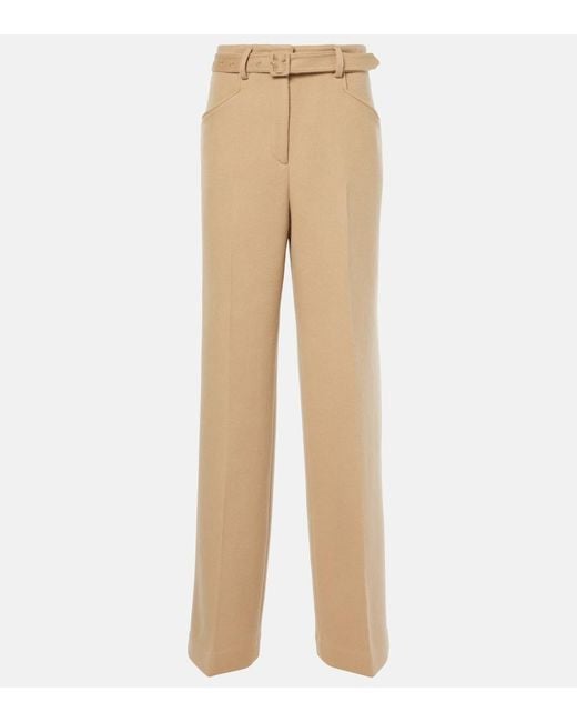 Gabriela Hearst Natural Norman Cashmere Straight Pants