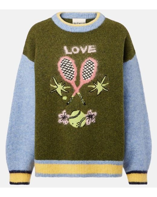 Jersey Anouk En Mezcla De Alpaca, Mohair Y Lana ALÉMAIS de color Green