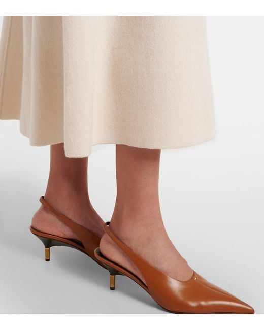 Jardin Des Orangers White Wool And Cashmere Midi Skirt