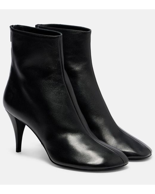 Proenza Schouler Black Glove 80 Leather Ankle Boots