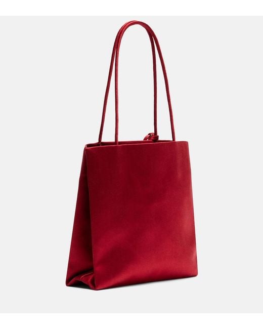 Magda Butrym Red Julia Satin Shoulder Bag