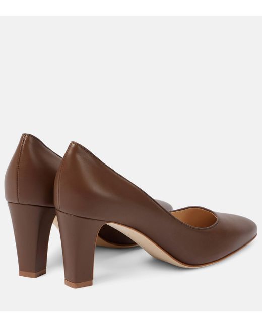 Manolo Blahnik Brown Sikotto 70 Leather Pumps