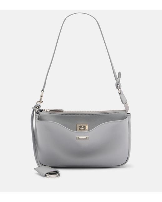 Balenciaga Gray Rodeo Sling Leather Shoulder Bag