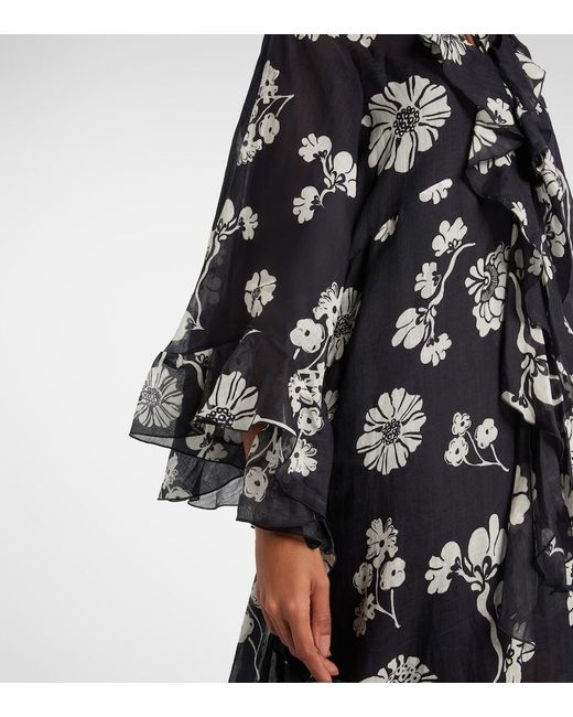 Dorothee Schumacher Black Floral Daydream Midi Dress