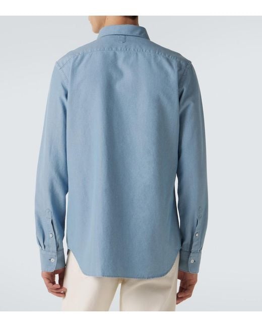 Canali Blue Cotton Shirt for men
