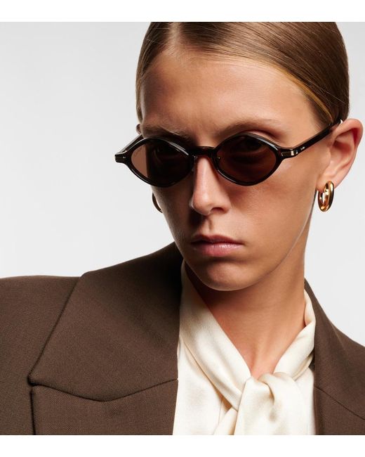 Cartier Brown Premiere De Cartier Oval Sunglasses
