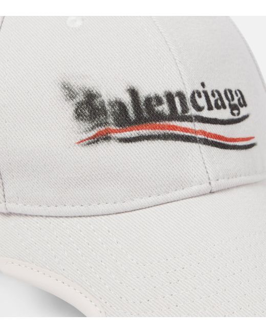 Casquette en coton a logo Balenciaga en coloris White