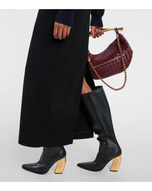 Bottega Veneta Black Compact Knit Maxi Skirt