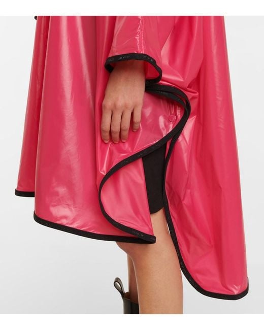 Moncler Red Waterproof Poncho