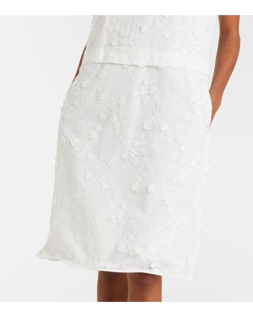 Dorothee Schumacher White Light Volumes Cotton Fil Coupe Midi Dress
