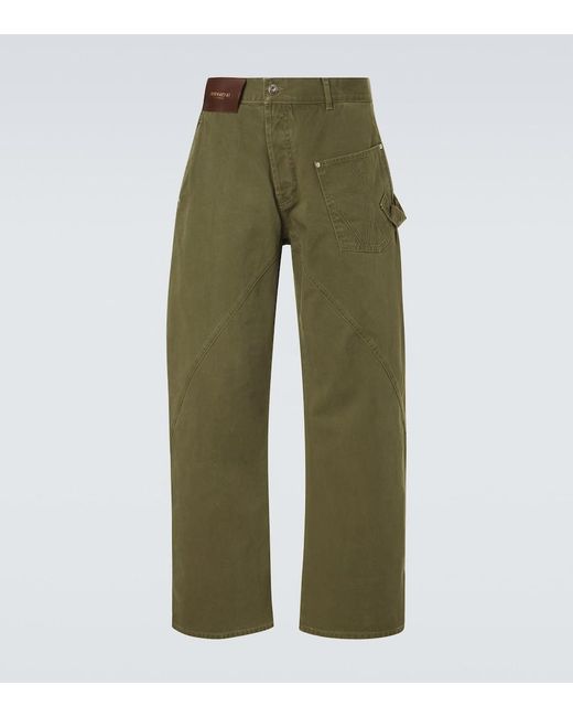 J.W. Anderson Green Twisted Straight Jeans for men