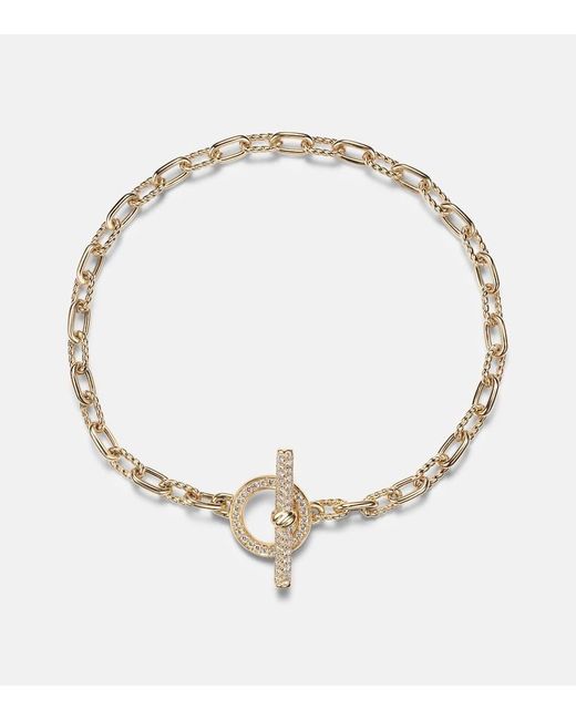 David Yurman Metallic Dy Madison 18Kt Chain Bracelet With Diamonds