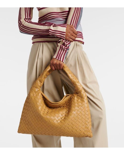 Bottega Veneta Brown Hop Intrecciato Leather Tote Bag