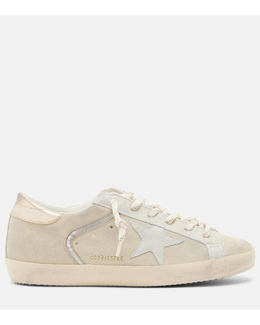 Golden Goose Deluxe Brand White Super Star Suede Sneakers