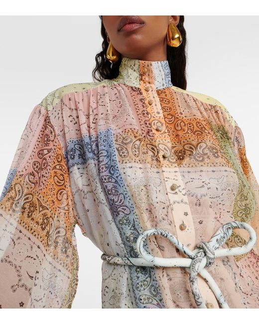 Zimmermann Multicolor Matchmaker Bandana Patch-print Minidress
