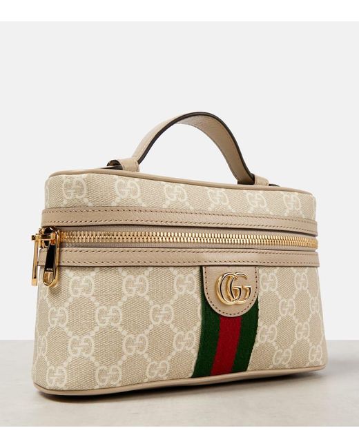 Gucci Metallic Schultertasche Ophidia Mini Mit Leder