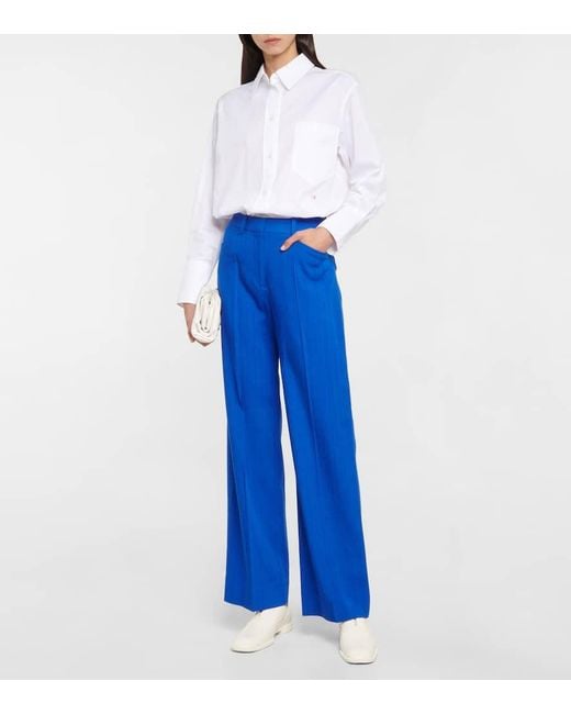 Victoria Beckham White Norah Leather Loafers