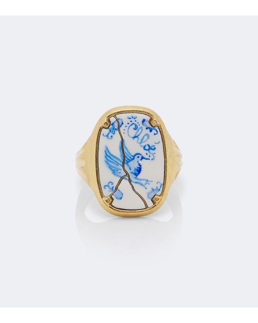 Anillo Con Esmalte Chloé de color Blue