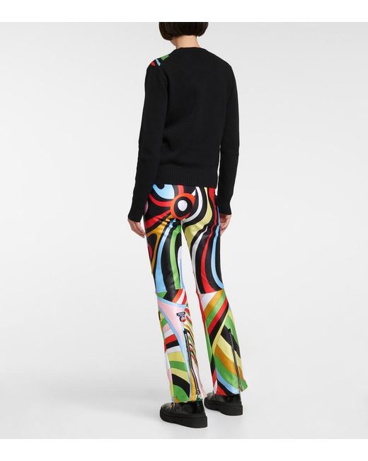 Emilio Pucci Multicolor X Fusalp Intarsia Wool Cardigan