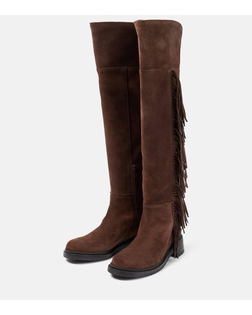 See By Chloé Brown Stiefel Joice aus Veloursleder