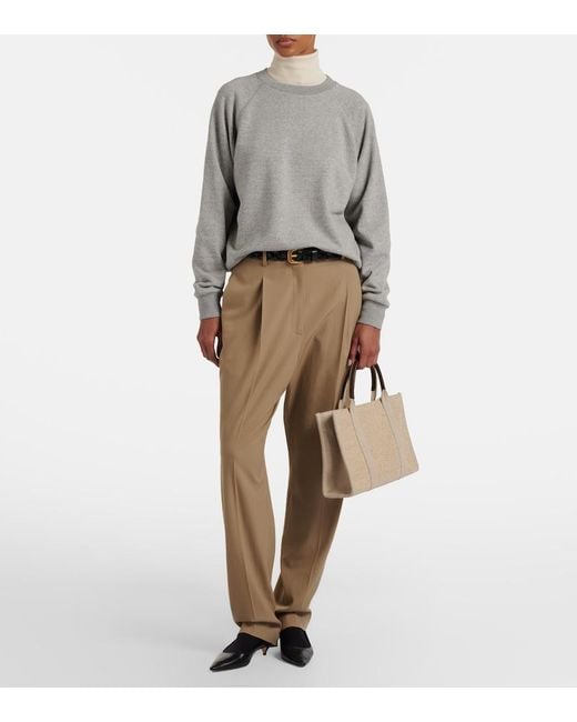 The Row Gray Eulalia Cotton And Cashmere Sweatshirt