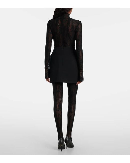 Combi-Pantalon En Dentelle Transparente Norma Kamali en coloris Black