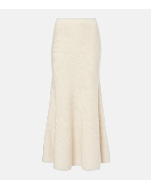 Gabriela Hearst Natural Manni Knitted Cashmere Maxi Skirt