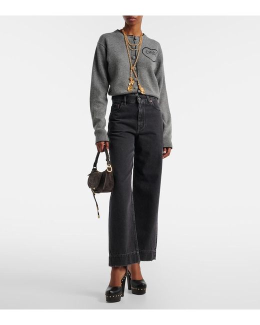Chloé Brown Marcie Mini Suede Shoulder Bag