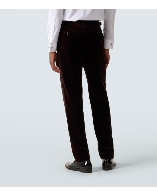 Ralph Lauren Black Gregory Cotton Velvet Suit Pants for men