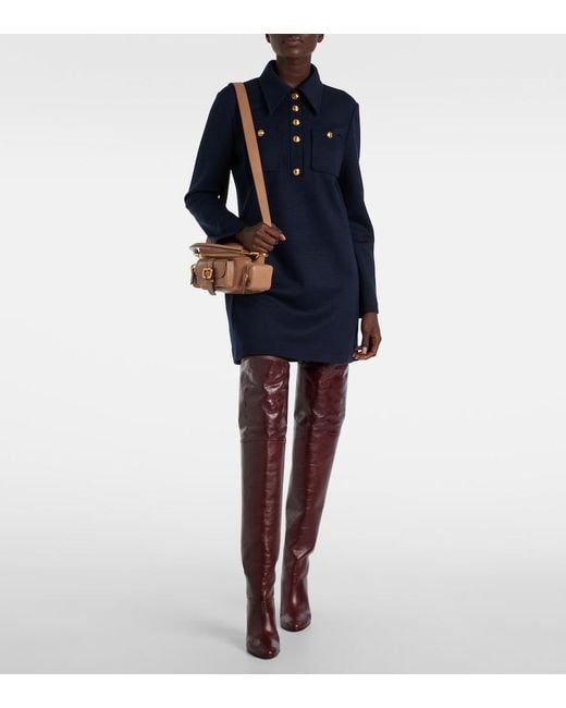 Chloé Red Eve 85 Leather Over-The-Knee Boots