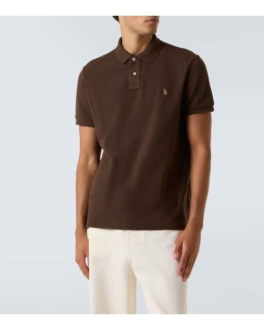 Polo Ralph Lauren Brown Cotton Pique Polo Shirt for men