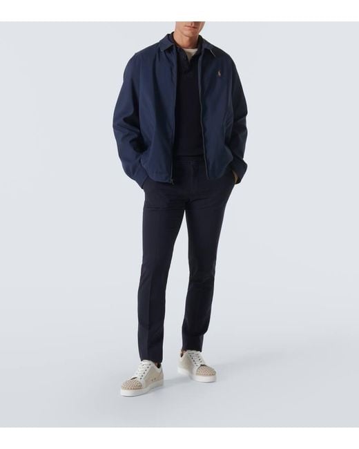 Christian Louboutin White Louis Junior Spikes Canvas Sneakers for men