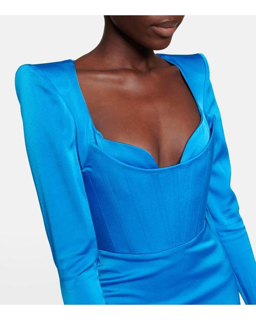 Alex Perry Blue Crepe Gown