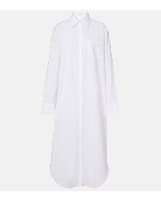 Frankie Shop White Hemdblusenkleid Helena Aus Baumwolle