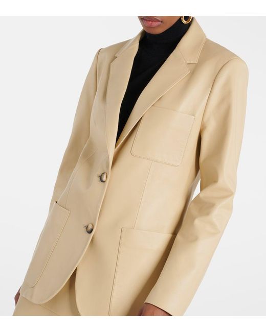 Joseph Natural Jacques Leather Blazer