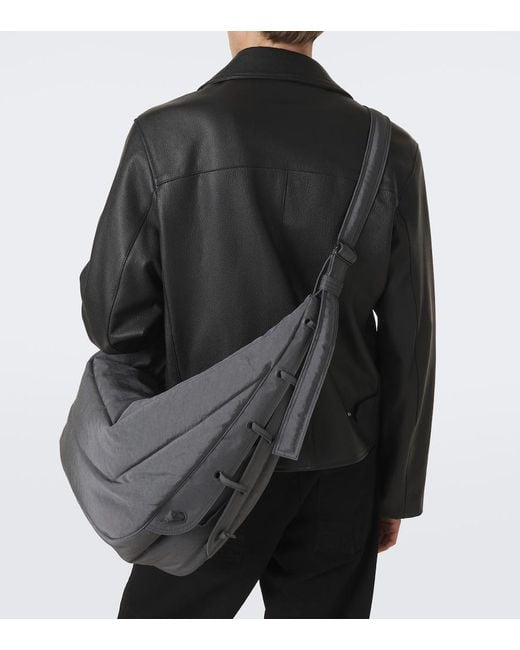 Lemaire Gray Soft Game Large Shoulder Bag for men